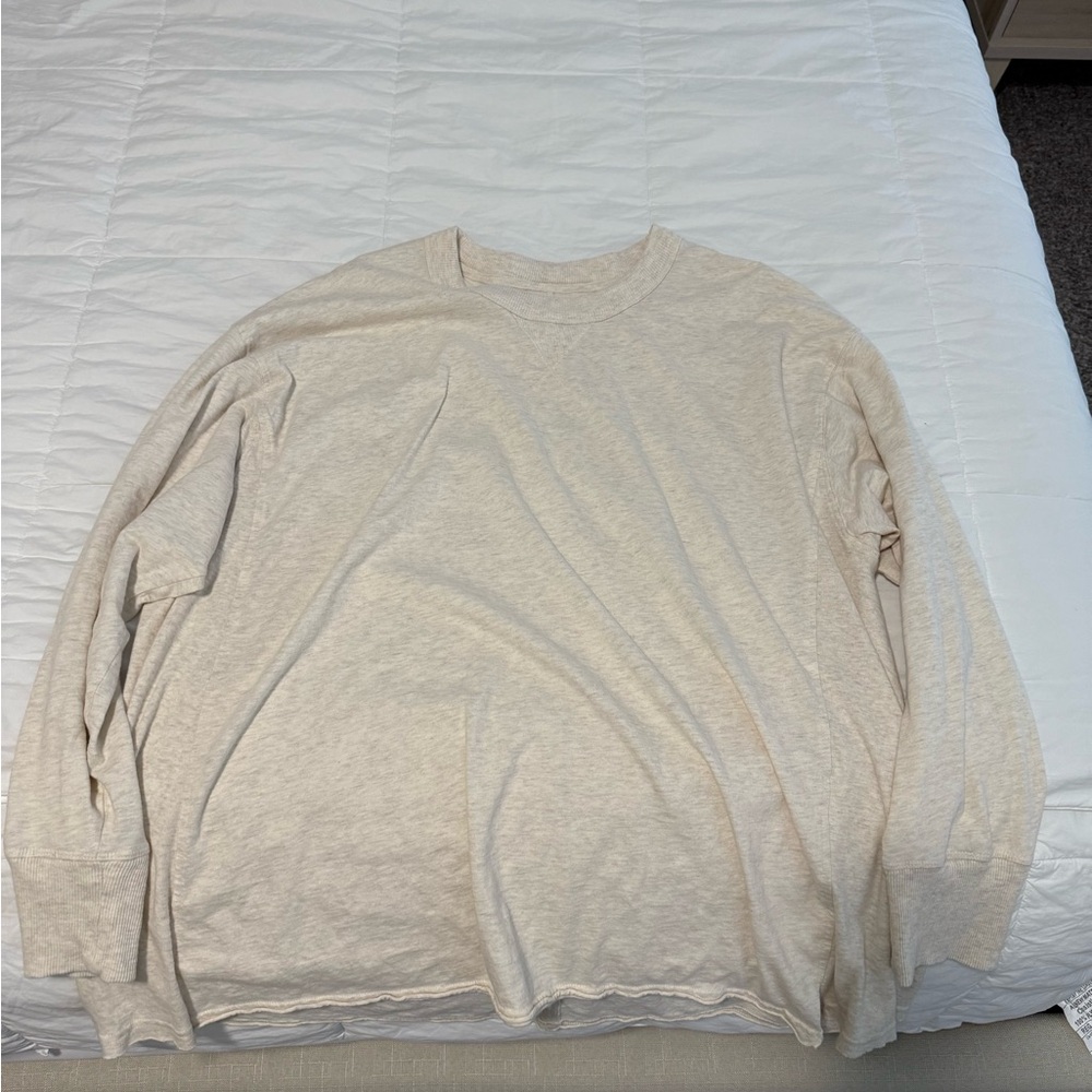 Aerie Soft Cream Long Sleeve Top